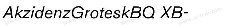 AkzidenzGroteskBQ XB字体转换